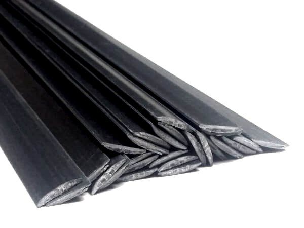 Plastique baguettes de soudure TPO 8x1mm Plat Noir 25 Barres | az-reptec